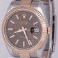 MINT 2020 PAPERS Rolex DateJust 41 Rose Gold Chocolate Two-Tone 126331 Watch B+P