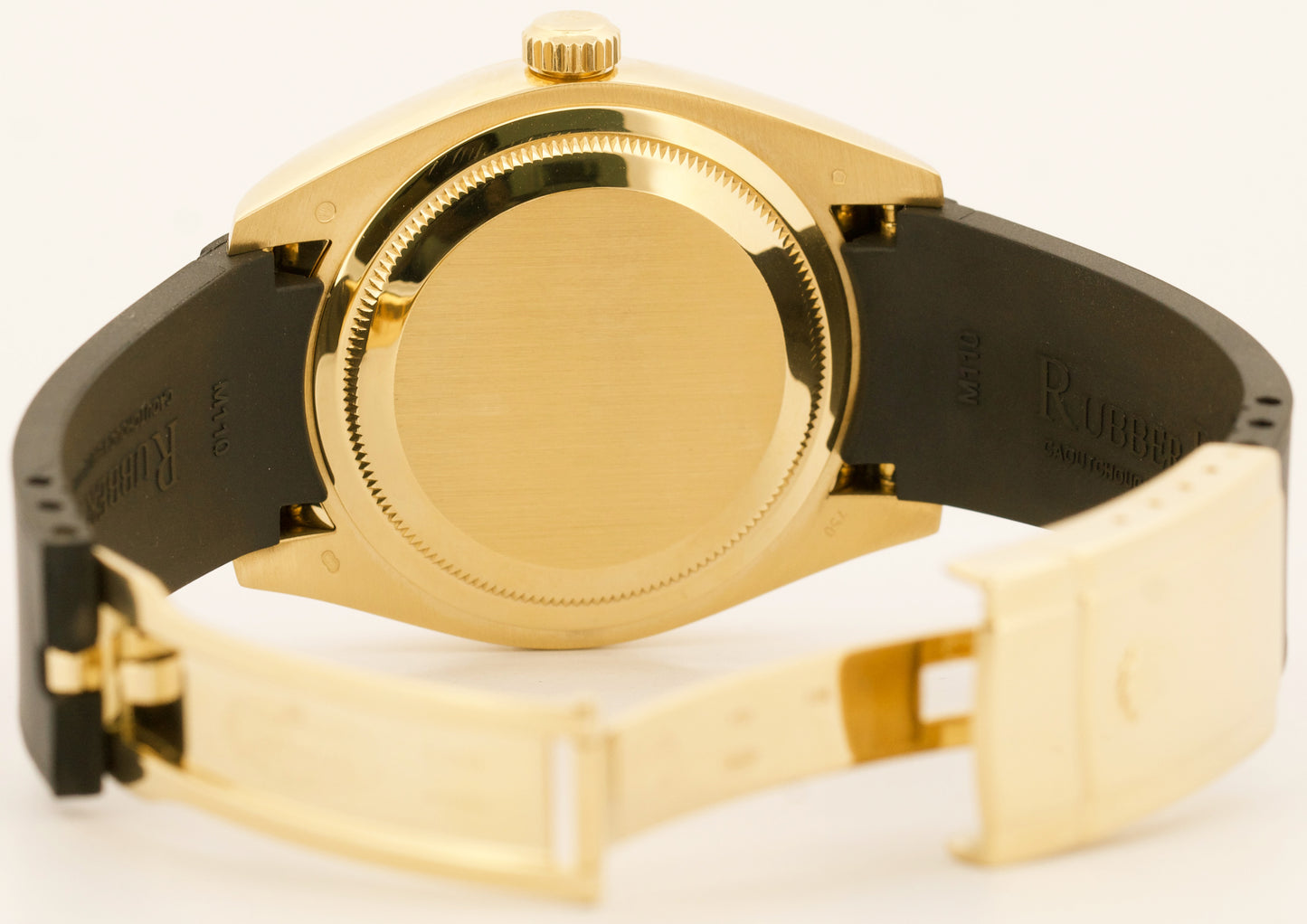MINT Rolex Sky-Dweller 42mm SILVER ARABIC 18K Yellow Gold Rubber 326138 Watch