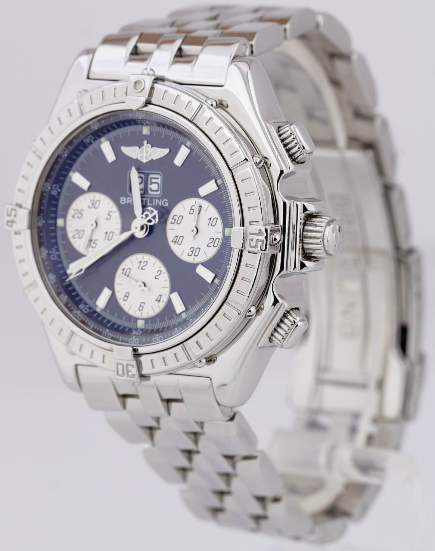 Breitling Crosswind Special 44mm Stainless Steel Blue Automatic Watch A44355