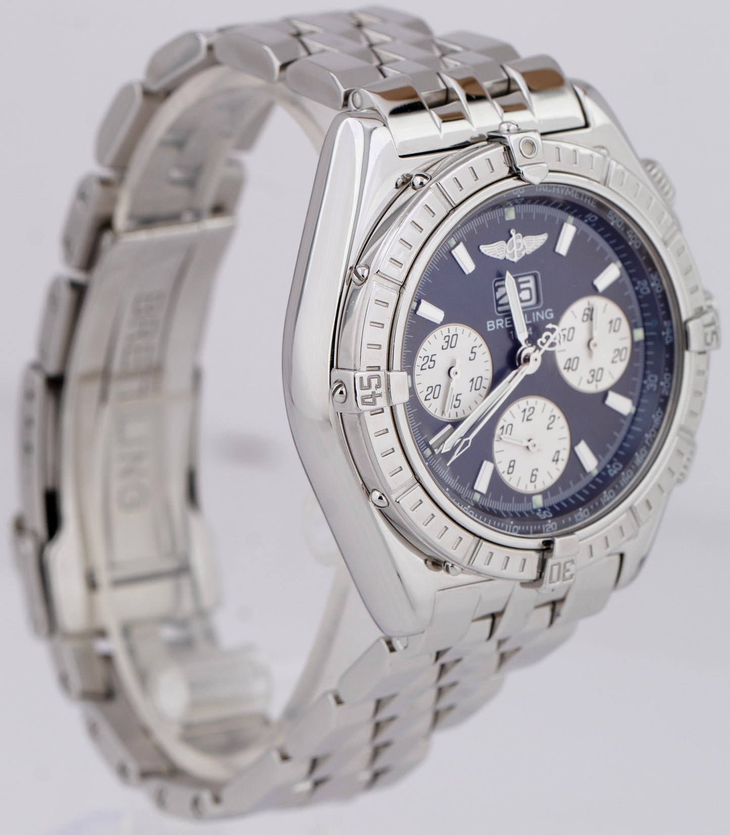Breitling Crosswind Special 44mm Stainless Steel Blue Automatic Watch A44355