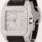 MINT Cartier Santos 100 XL PAVE DIAMOND Stainless Steel Leather 38mm 2656 Watch