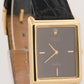 Rolex Cellini BLACK TAPESTRY 18K Yellow Gold Leather 34mm x 25mm 4105 Watch
