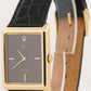 Rolex Cellini BLACK TAPESTRY 18K Yellow Gold Leather 34mm x 25mm 4105 Watch