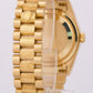 FACTORY 6-9 DIAMOND DIAL Rolex Day-Date 36 President 18K Gold Bark 18248 Watch