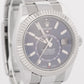 PAPERS Rolex Sky-Dweller BLUE Steel 18K White Gold 42mm OYSTER Watch 326934 BOX