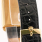Rolex Cellini BLACK TAPESTRY 18K Yellow Gold Leather 34mm x 25mm 4105 Watch