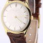 VINTAGE Patek Philippe Calatrava 18k Yellow Gold Silver 33mm 2507 Leather Watch