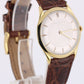 VINTAGE Patek Philippe Calatrava 18k Yellow Gold Silver 33mm 2507 Leather Watch