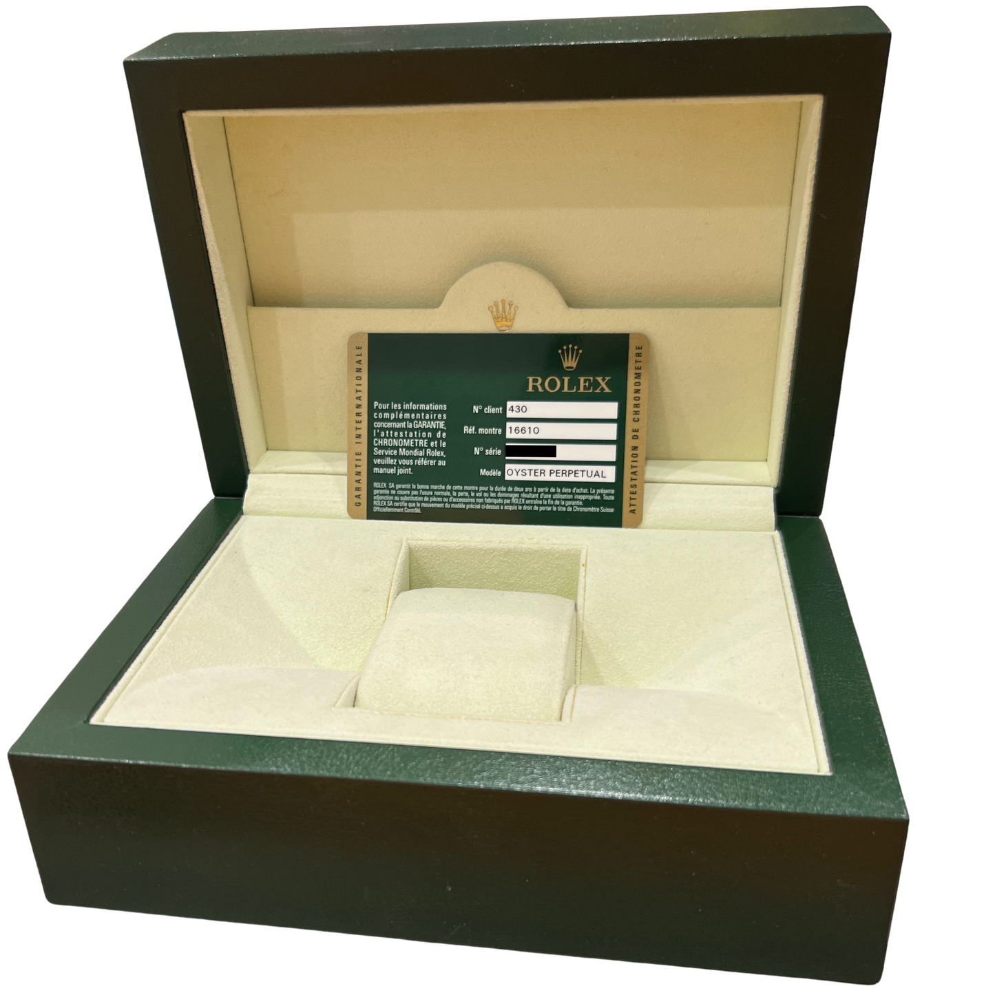 NOS 2008 Rolex Submariner Date 16610 Black Rehaut Steel 40mm Watch Box Papers