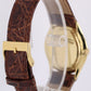 VINTAGE Patek Philippe Calatrava 18k Yellow Gold Silver 33mm 2507 Leather Watch