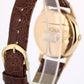 VINTAGE Rolex Precision 18k Rose Gold Silver 35mm Brown Leather Dress Watch