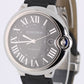 Cartier Ballon Bleu Steel Black Roman Numeral Guilloche 42mm 3765 Watch BOX