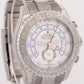 MERCEDES HANDS Rolex Yacht-Master II 44mm 116689 18K White Gold Platinum Watch