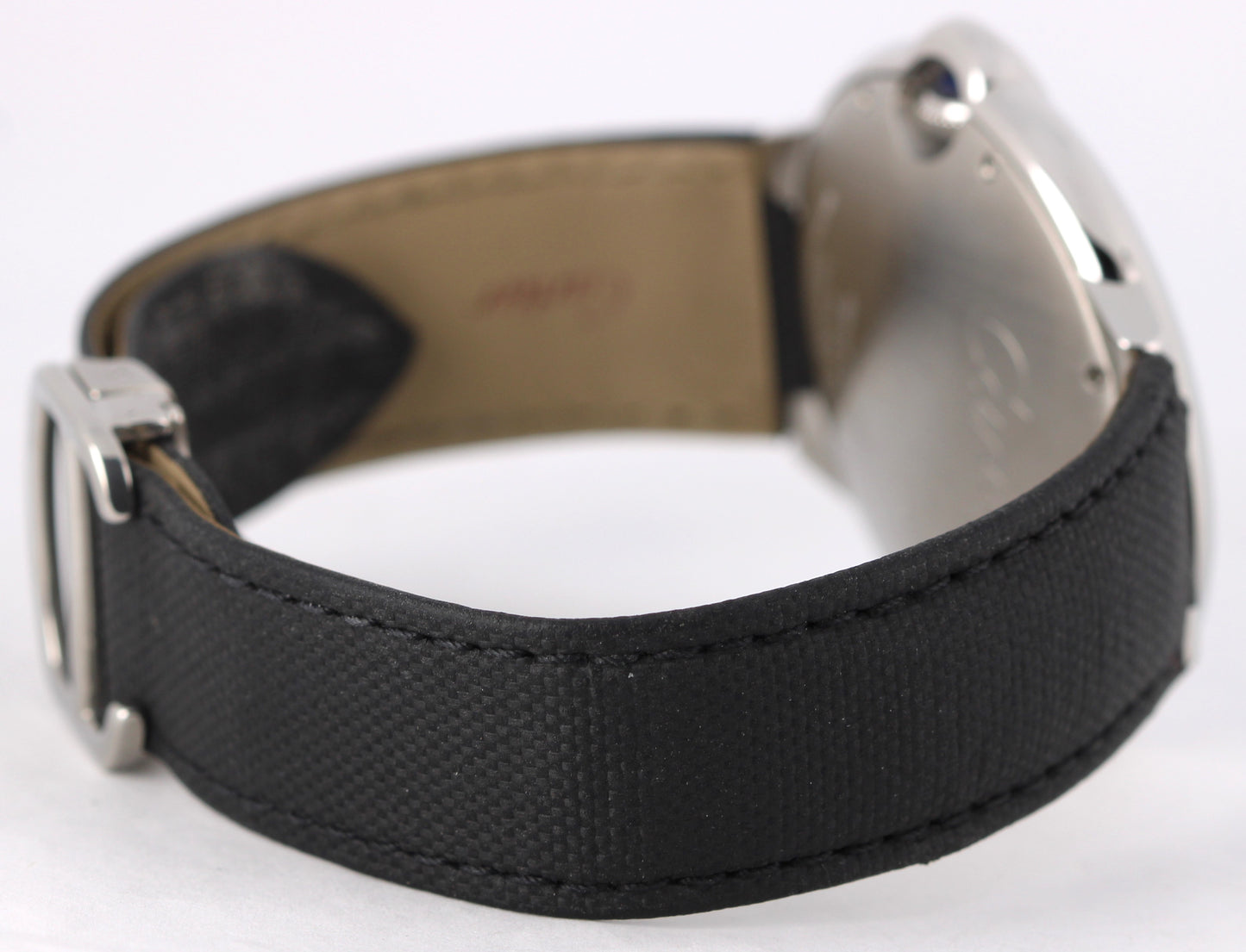 Cartier Ballon Bleu Steel Black Roman Numeral Guilloche 42mm 3765 Watch BOX