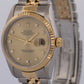 Rolex DateJust 36mm FACTORY CHAMPAGNE DIAMOND 18K Gold JUBILEE Steel 16233 Watch