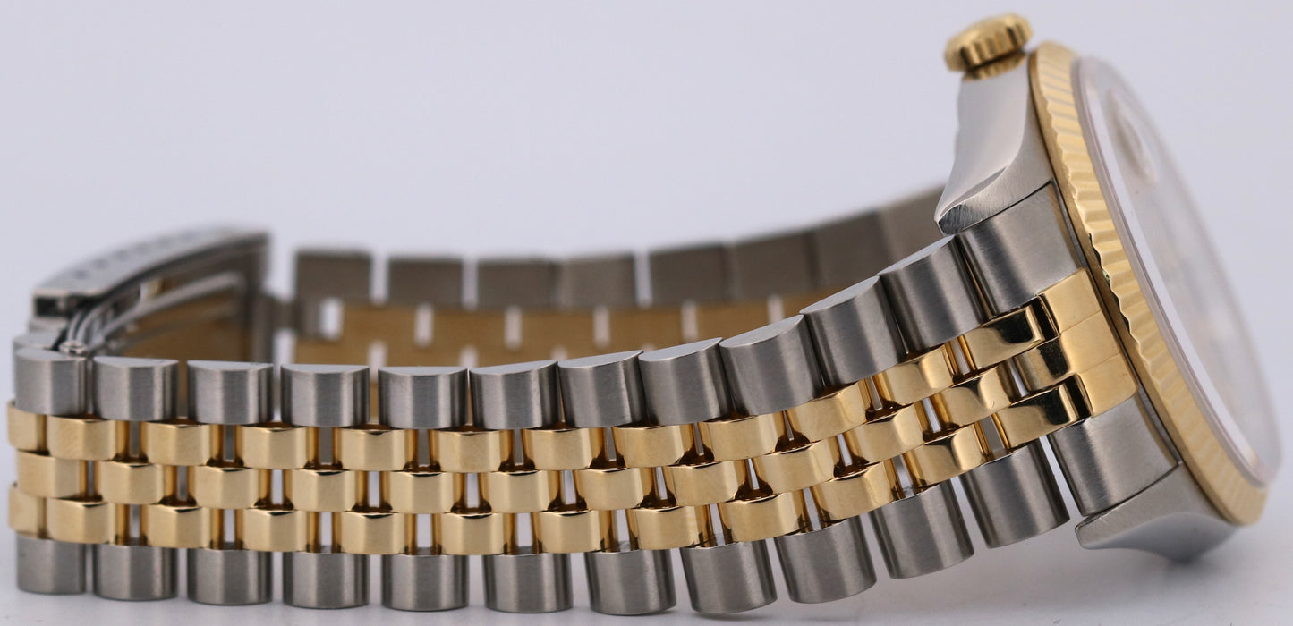 Rolex DateJust 36mm FACTORY CHAMPAGNE DIAMOND 18K Gold JUBILEE Steel 16233 Watch
