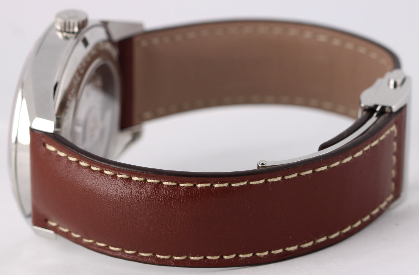 Tag Heuer Carrera Date Calibre 5 Steel Silver 38mm WV211A-2 Brown Leather Watch