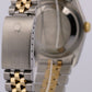 Rolex DateJust 36mm  CHAMPAGNE DIAMOND 18K Yellow Gold JUBILEE Steel 16233 Watch