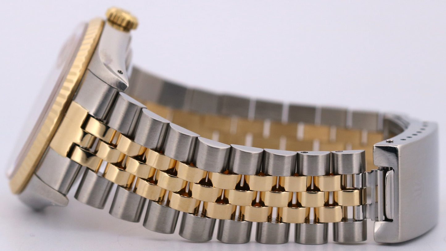 Rolex DateJust 36mm  CHAMPAGNE DIAMOND 18K Yellow Gold JUBILEE Steel 16233 Watch
