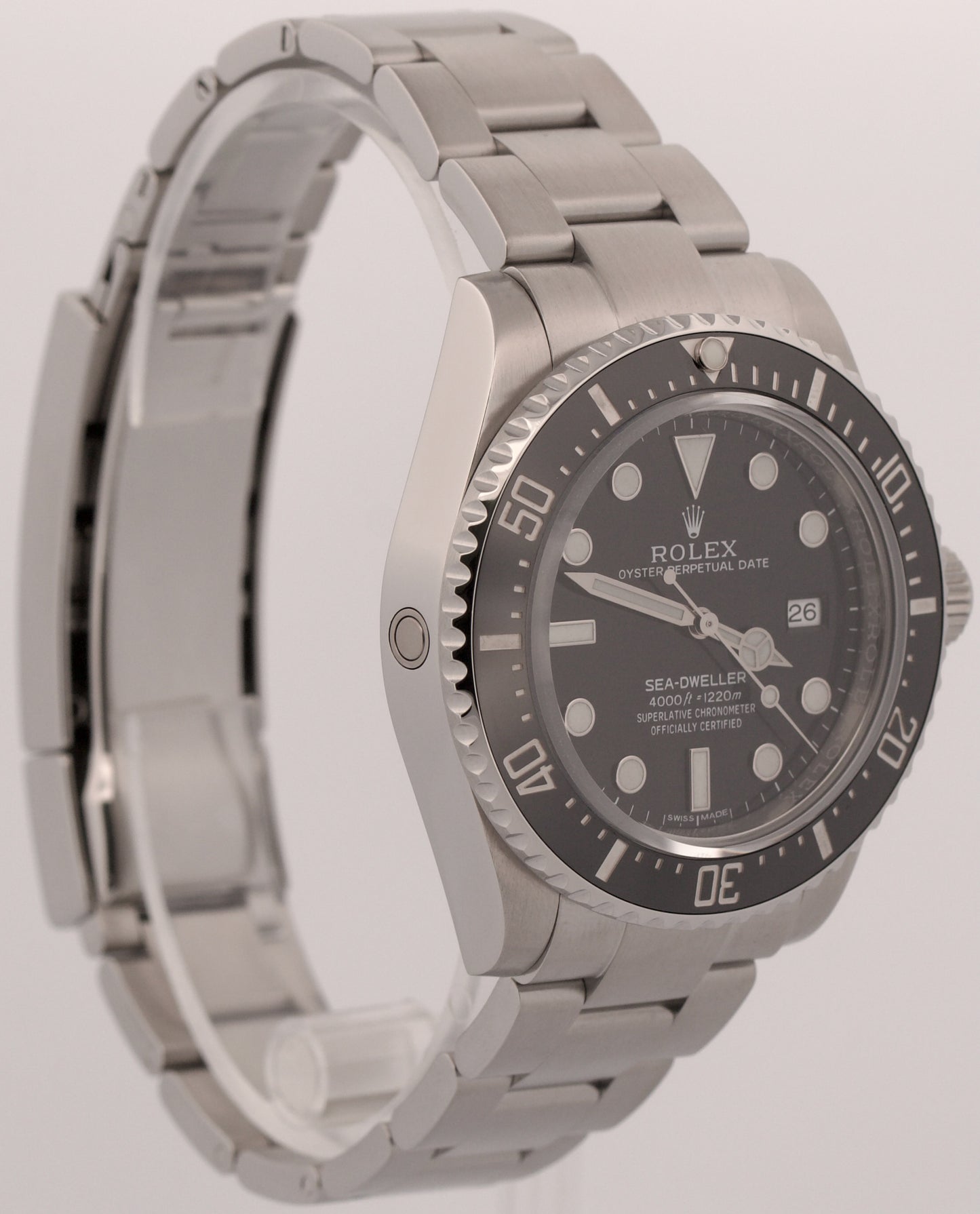 2015 PAPERS Rolex Sea-Dweller 4000 BLACK 40mm Ceramic Steel SD4K 116600 BOX