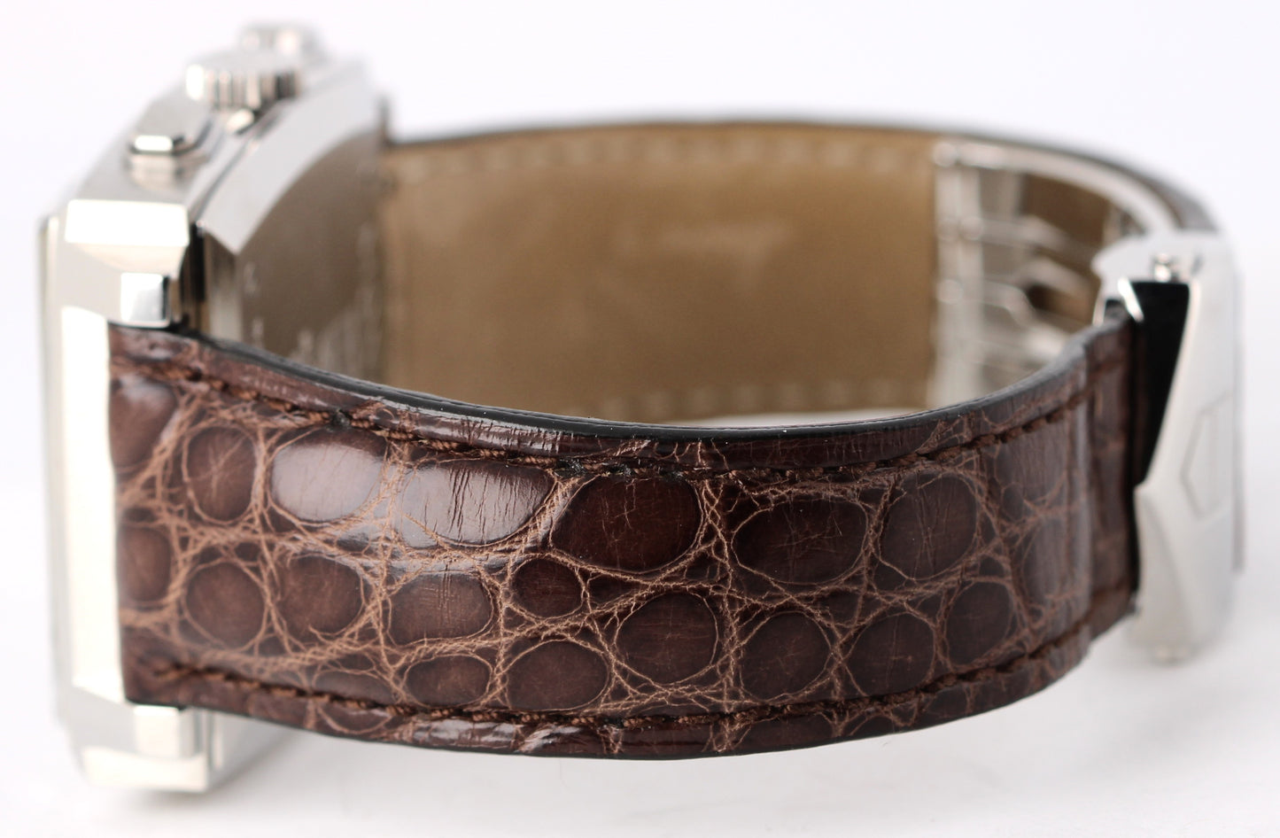 Tag Heuer Monaco SQUARE Stainless Steel Brown 38mm CW2114 Leather Watch