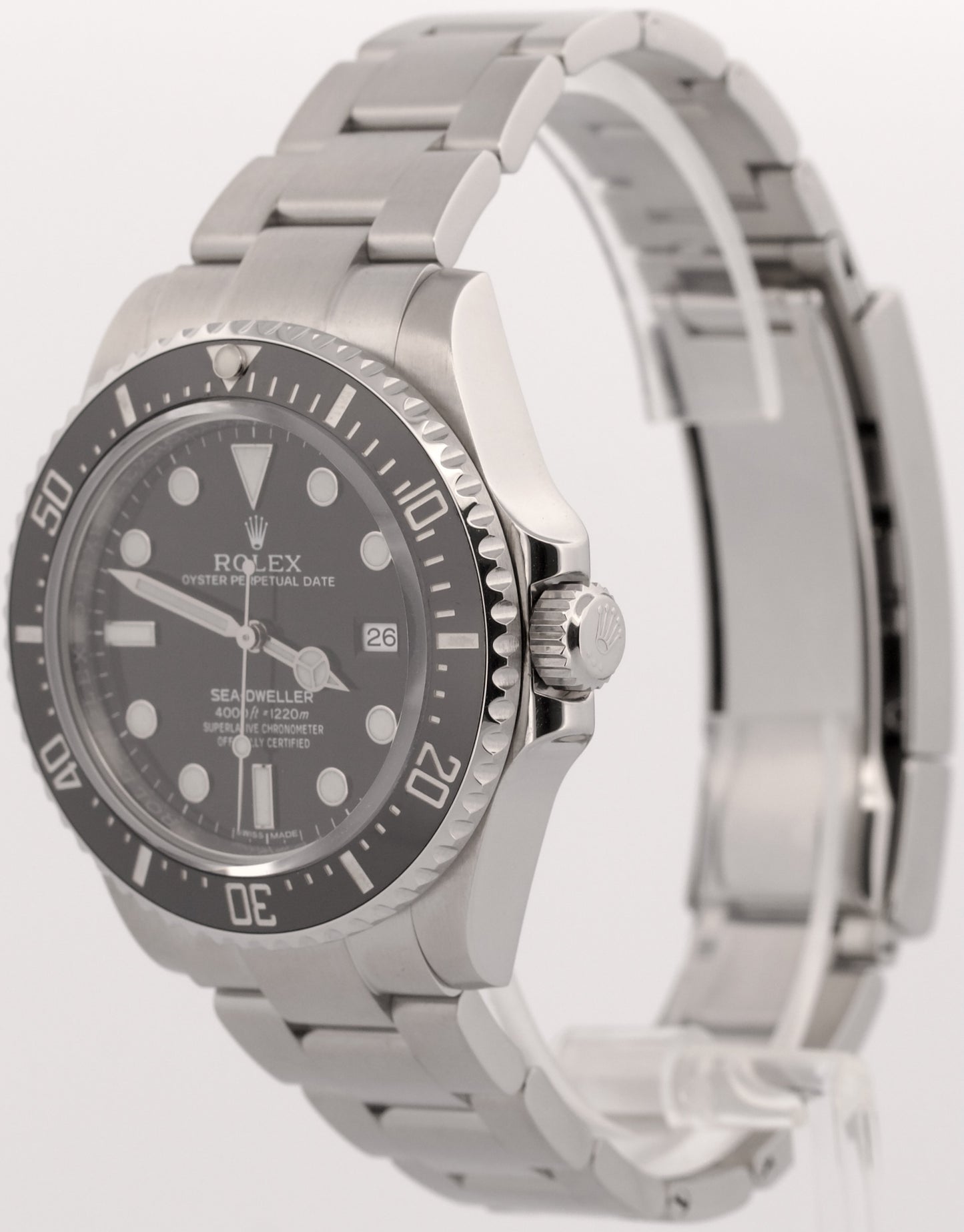 2015 PAPERS Rolex Sea-Dweller 4000 BLACK 40mm Ceramic Steel SD4K 116600 BOX