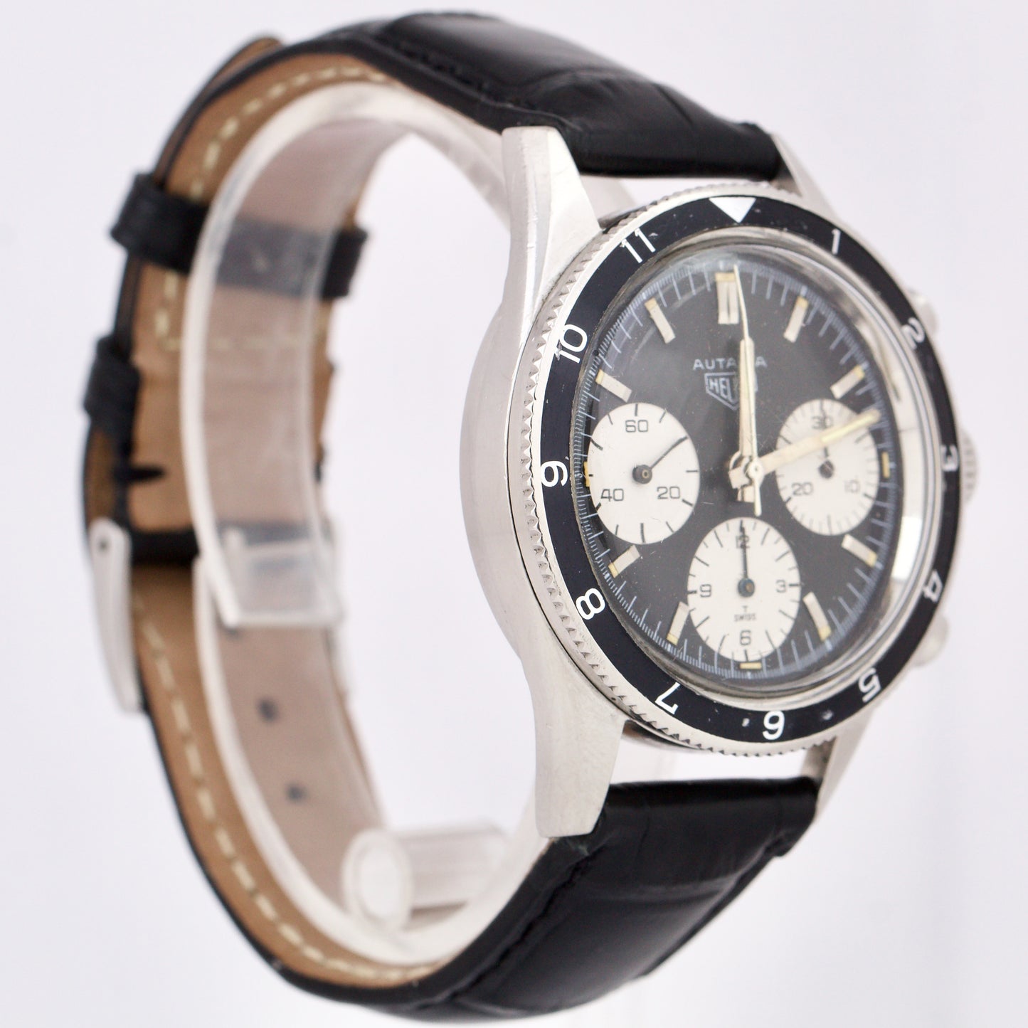 VINTAGE 1960's Heuer Autavia 2446 Jochen Rindt Chrono 3RD EXECUTION 38.5mm Watch