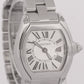 MINT Ladies Cartier Roadster SILVER Roman 2675 31mm Quartz Stainless Steel Watch