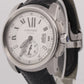 MINT Cartier Calibre SILVER ROMAN Stainless Leather 42mm 3299 / W7100013 Watch