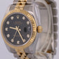 PAPERS Rolex DateJust FACTORY BLACK DIAMOND 18K Steel JUBILEE 31mm 178273 BOX