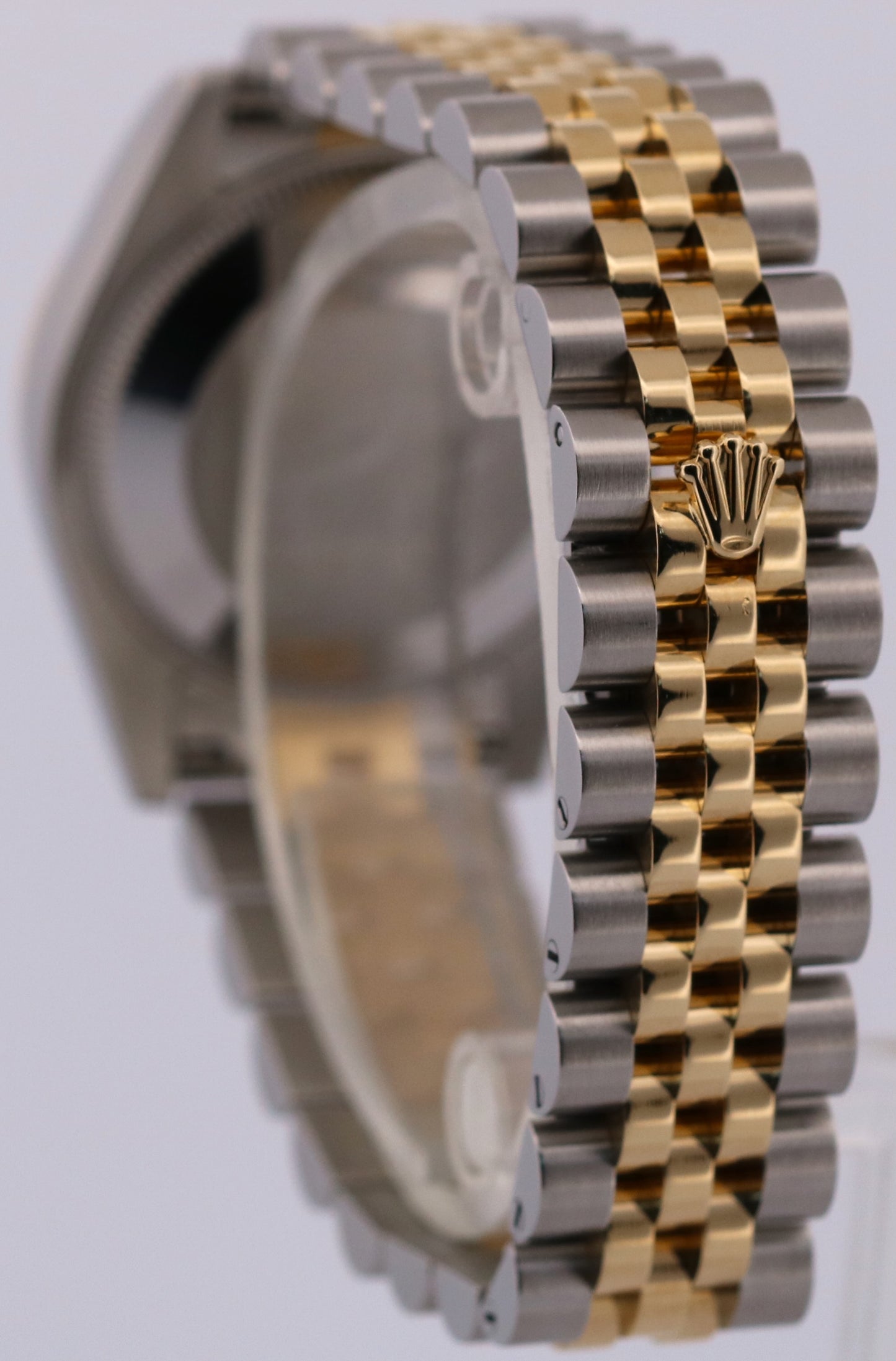 PAPERS Rolex DateJust FACTORY BLACK DIAMOND 18K Steel JUBILEE 31mm 178273 BOX
