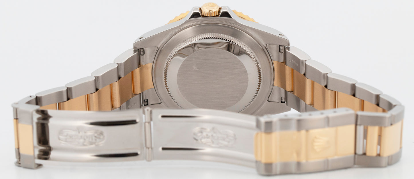 Rolex GMT-Master II BLACK 18K Yellow Gold Stainless Steel OYSTER 40mm 16713 BOX