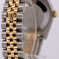 PAPERS Rolex DateJust FACTORY BLACK DIAMOND 18K Steel JUBILEE 31mm 178273 BOX