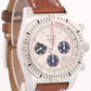 Breitling Chronomat Airborne 43mm Steel IVORY Leather Automatic Watch AB0115