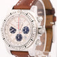 Breitling Chronomat Airborne 43mm Steel IVORY Leather Automatic Watch AB0115