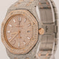 Audemars Piguet Royal Oak PAVE DIAMOND BAGUETTE Steel 18K Rose Gold 41mm 15400SR