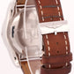 Breitling Chronomat Airborne 43mm Steel IVORY Leather Automatic Watch AB0115