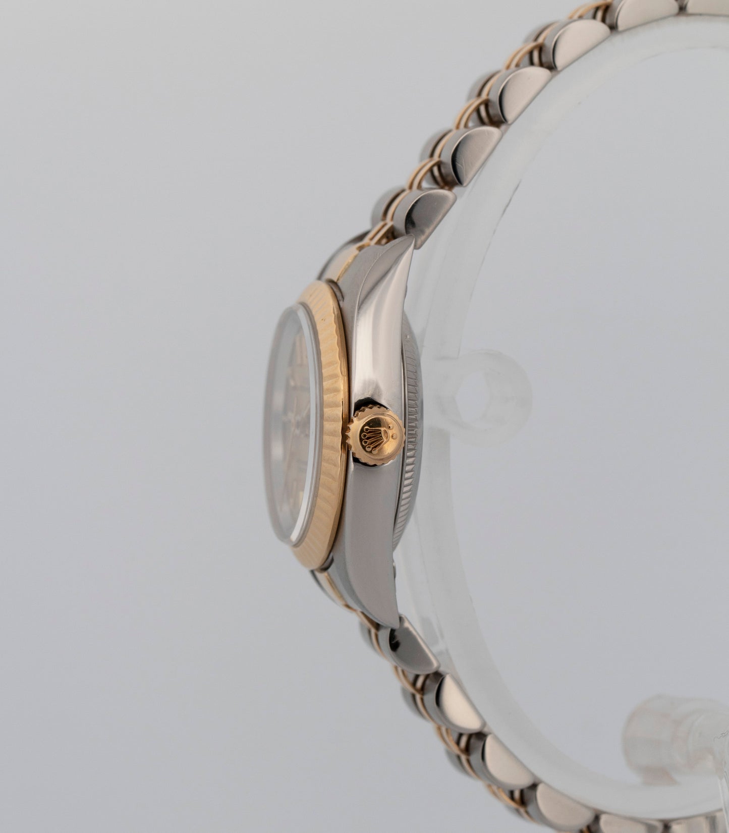 Rolex Oyster Perpetual 24mm CHAMPAGNE 18K Yellow Gold Steel JUBILEE 76193 Watch