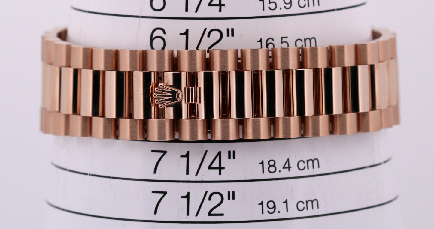 2024 PAPERS Rolex Day-Date President 40mm OLIVE GREEN 18K Rose Gold 228235 BOX