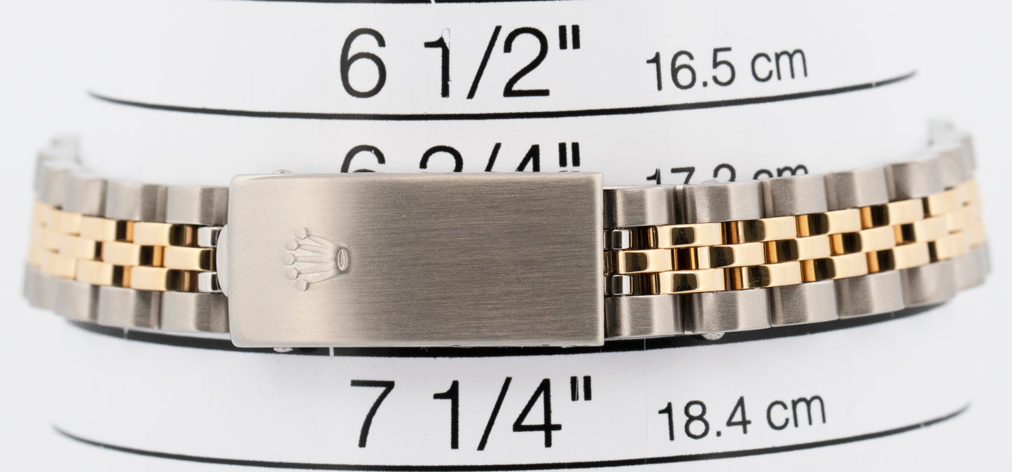 Rolex Oyster Perpetual 24mm CHAMPAGNE 18K Yellow Gold Steel JUBILEE 76193 Watch