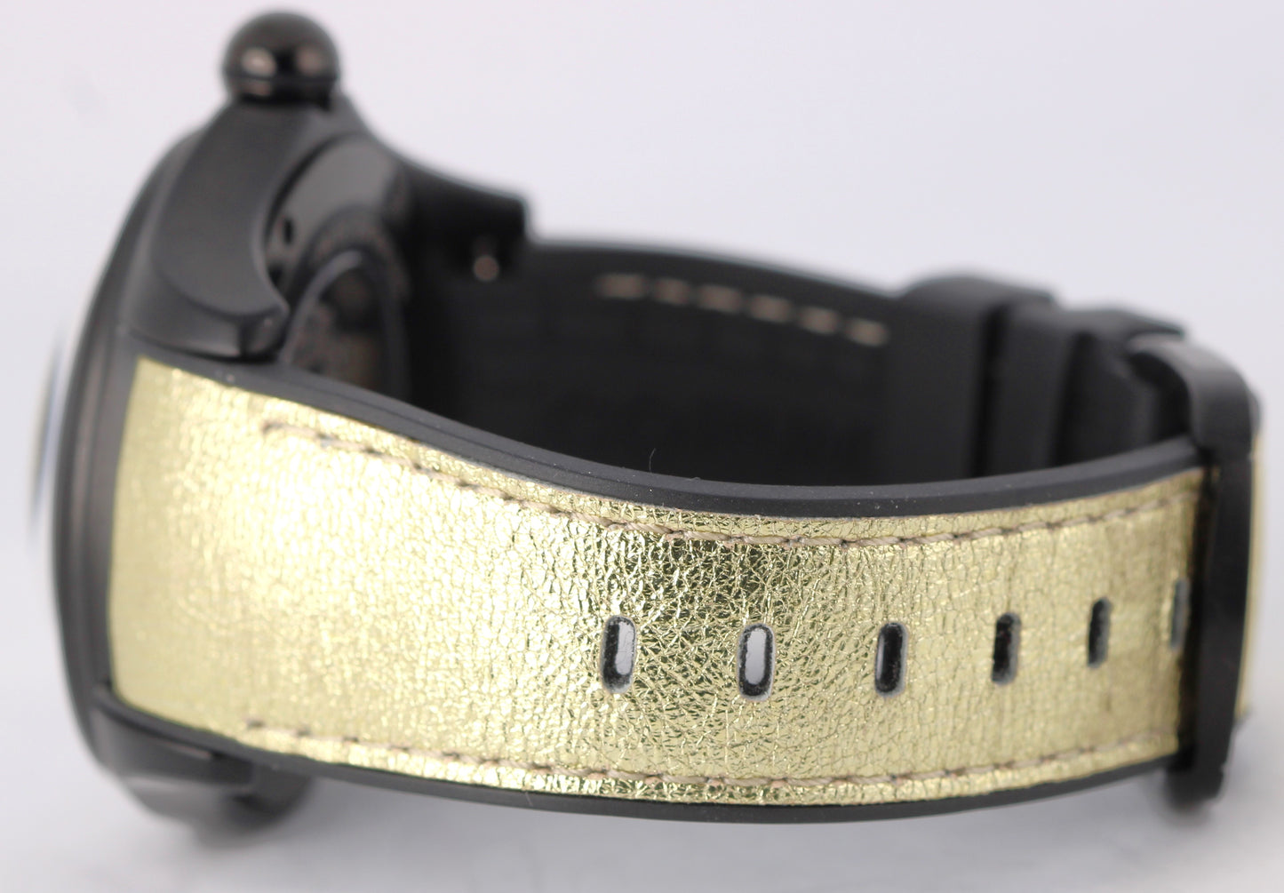 LIMITED EDITION Corum Bubble Art Black PVD Steel Gold Crackle 42mm 08.0010 Watch