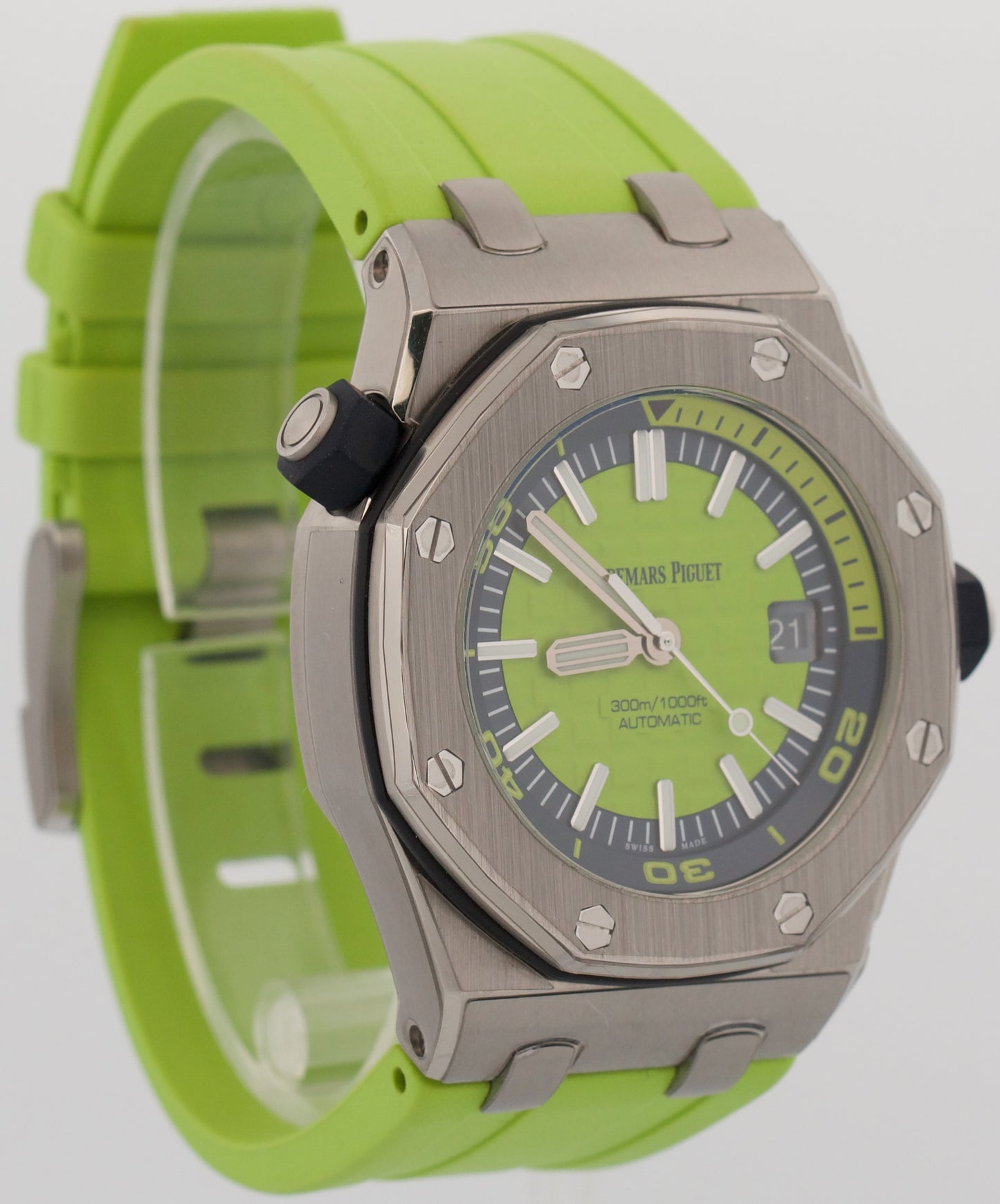 Audemars Piguet Royal Oak Offshore Diver LIME GREEN 42mm Steel Rubber 15710ST