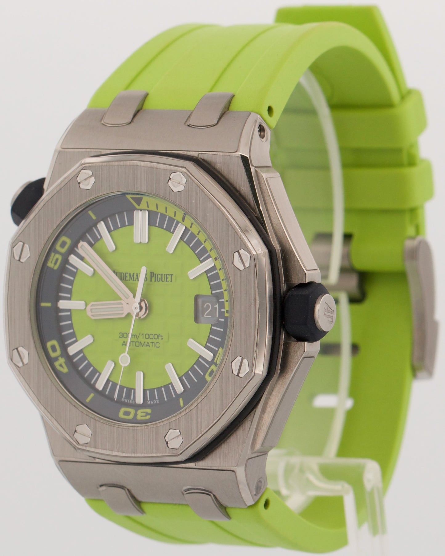 Audemars Piguet Royal Oak Offshore Diver LIME GREEN 42mm Steel Rubber 15710ST
