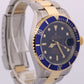 Rolex Submariner Date 40mm Blue NO-HOLES Stainless Steel 18K GOLD BUCKLE 16613