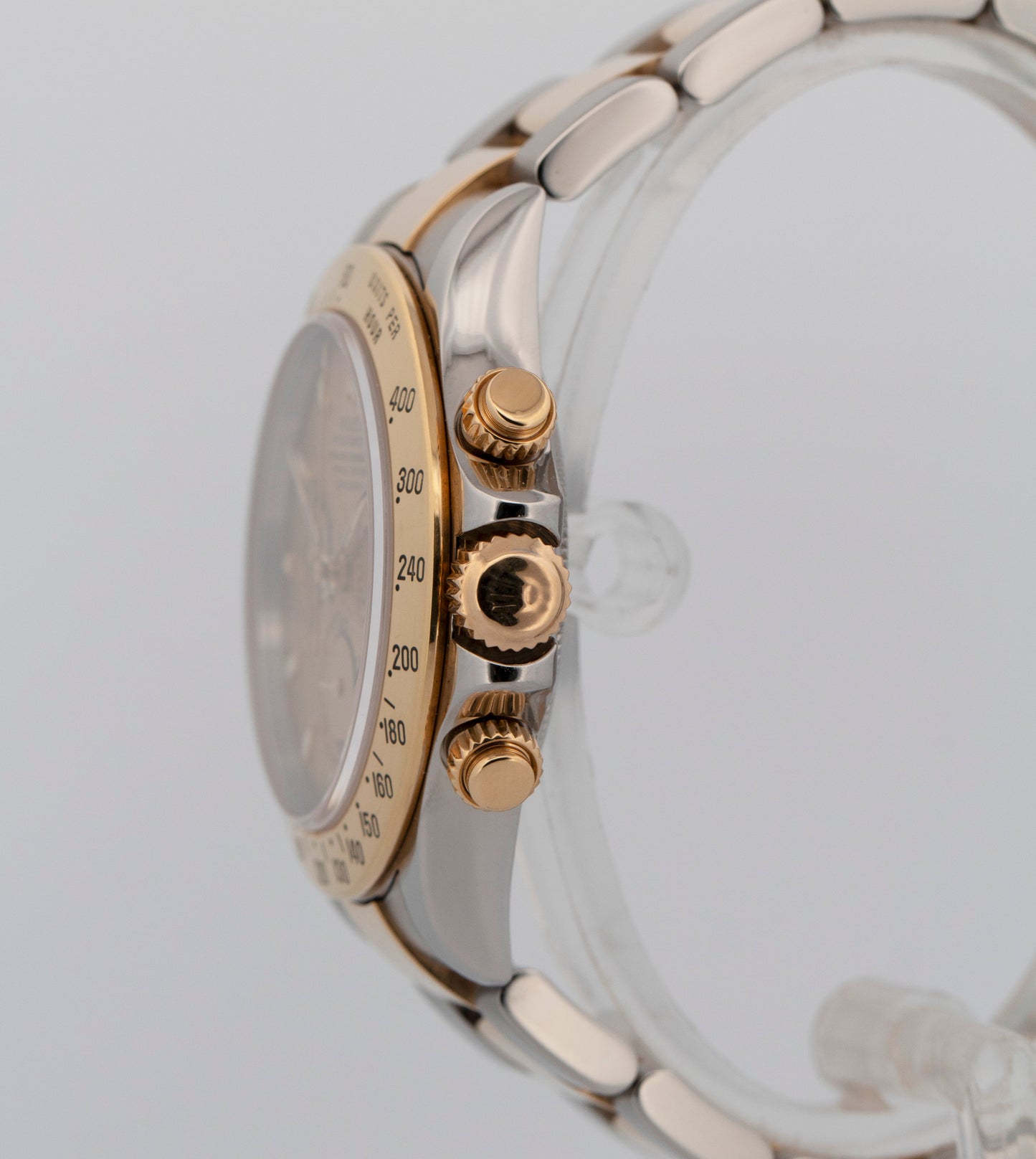 Rolex Daytona Cosmograph CHAMPAGNE 18K Yellow Gold Two-Tone Steel Watch 116523