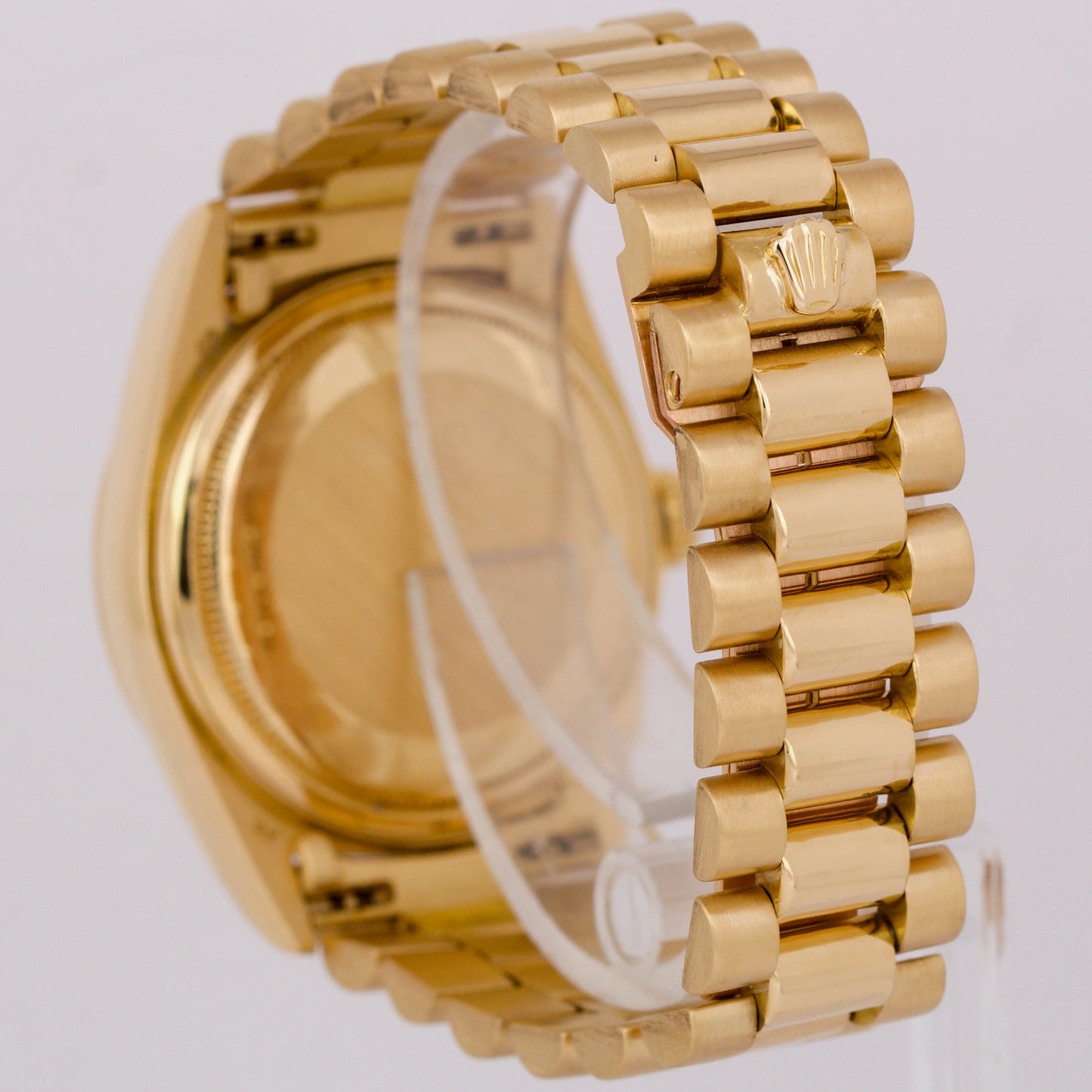 Rolex Day-Date President 36mm CHAMPAGNE 18K Yellow Gold Fluted Watch 18038