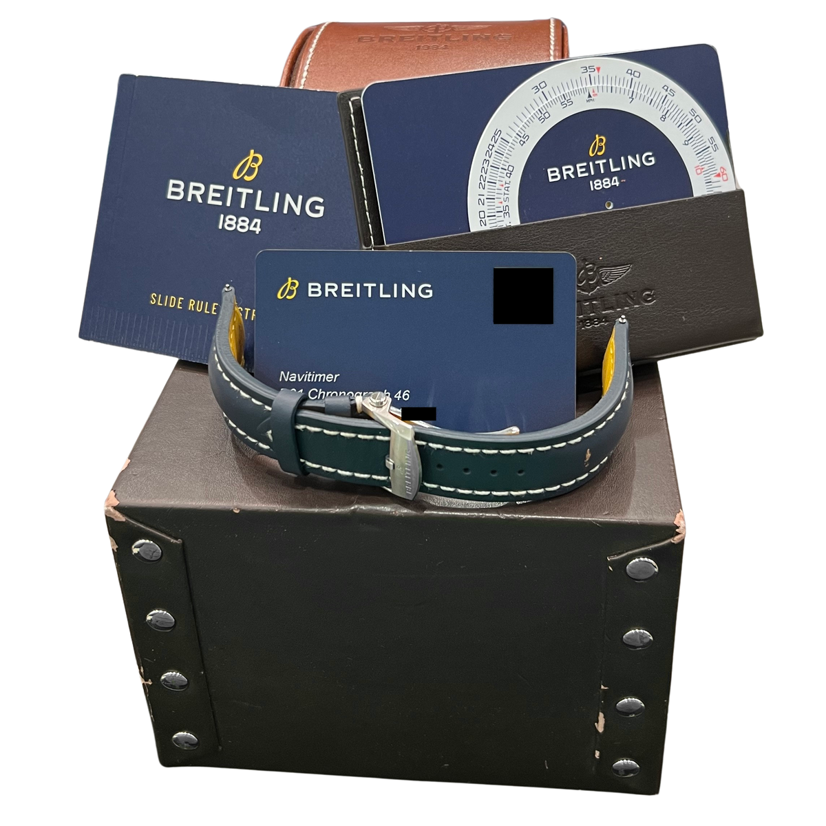 Breitling Navitimer 01 46 AB0127 Blue Stainless Steel 46mm Watch Box Papers
