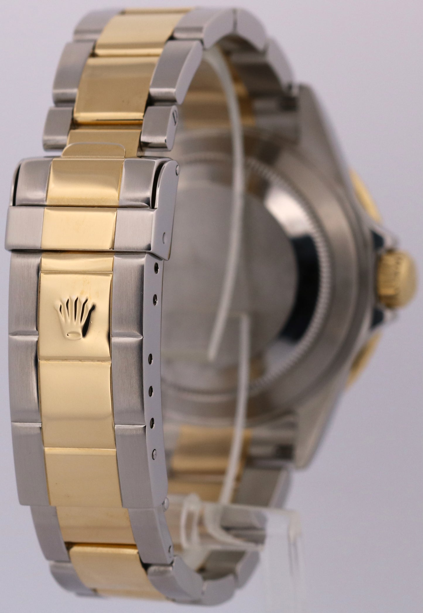 Rolex Submariner Date 40mm Blue NO-HOLES Stainless Steel 18K GOLD BUCKLE 16613