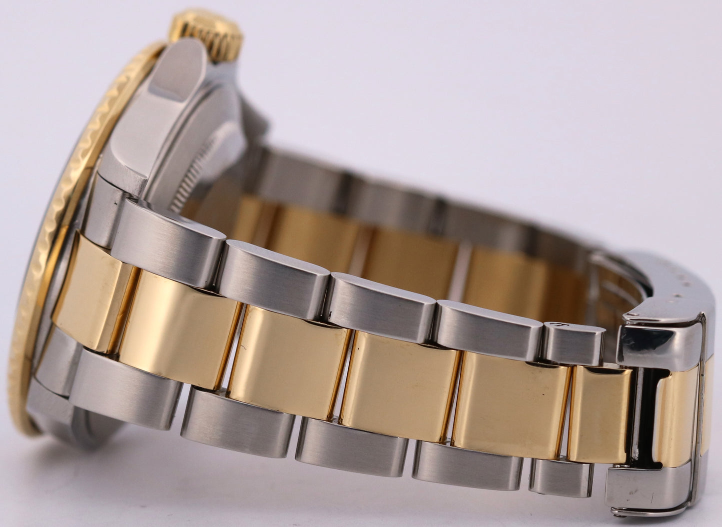 Rolex Submariner Date 40mm Blue NO-HOLES Stainless Steel 18K GOLD BUCKLE 16613