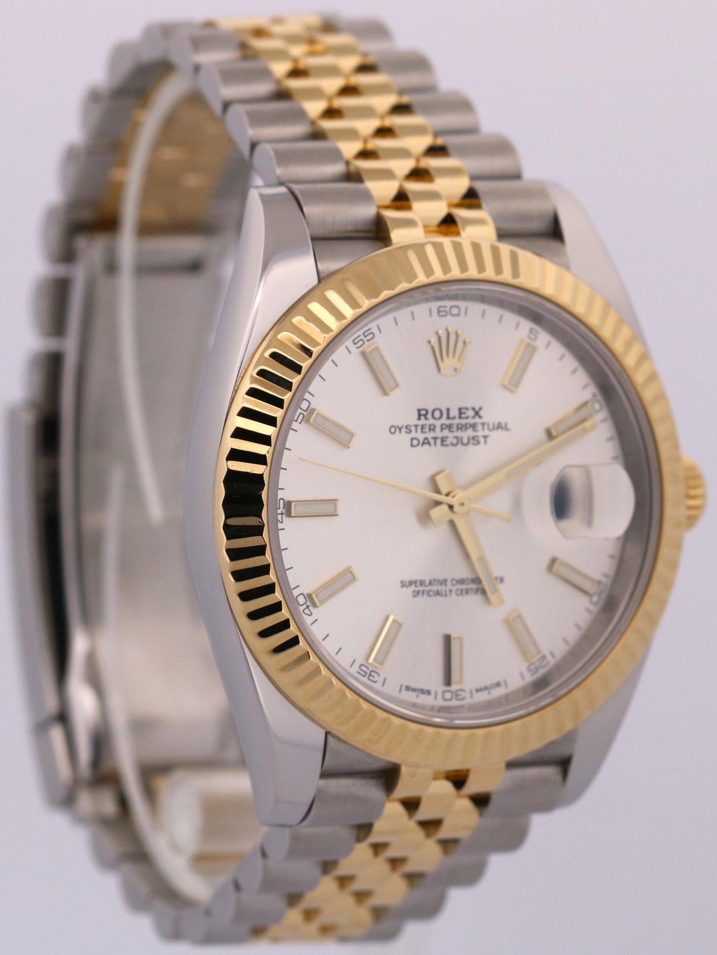 Rolex DateJust 41 SILVER 18K Yellow Gold Two-Tone Steel 41mm JUBILEE 126333